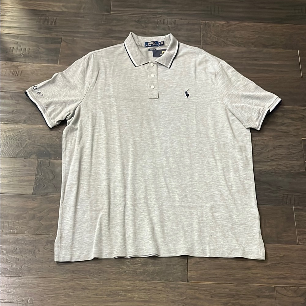 Polo Ralph Lauren Classic Fit Pique Polo Shirt new grey Mens Size XL
